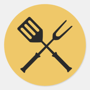 Sticker Rond Barbecue Barbecue Barbecue Barbecue Barby Barbies