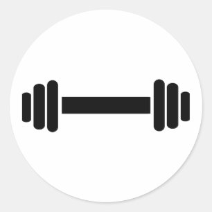 Sticker Rond Barbell - Bodybuilding