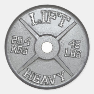 Sticker Rond Barbell Plate - Ascenseur Lourd