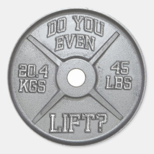 Sticker Rond Barbell Plate - Avez-Vous Même Soulevé?