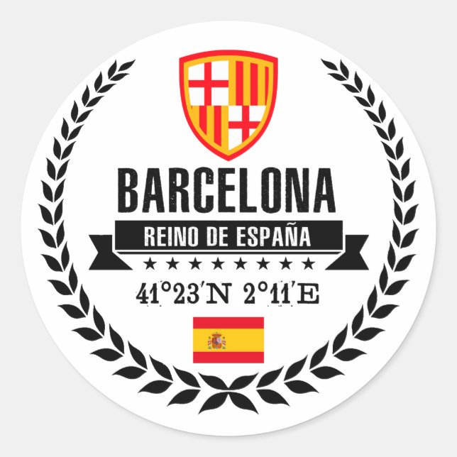 Sticker Rond Barcelone (Devant)