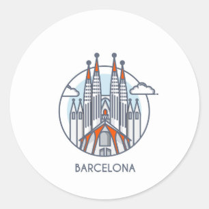 Sticker Rond Barcelone