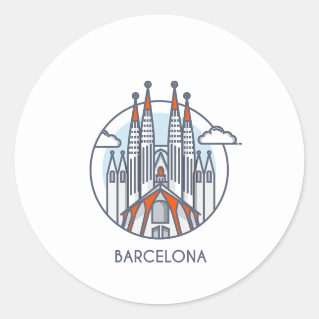 Sticker Rond Barcelone (Devant)