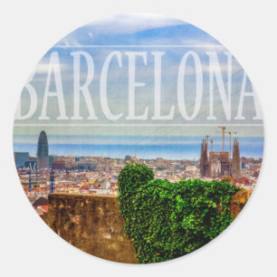 Sticker Rond Barcelone
