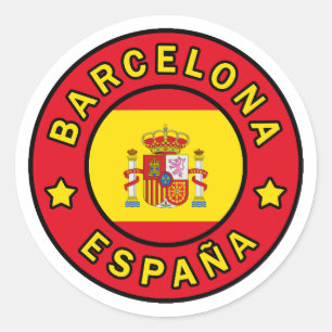 Sticker Rond Barcelone Espagne