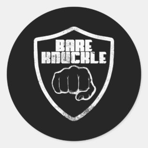 Sticker Rond Bare Knuckle Fighter Boxing Bareknuckle