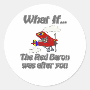 Sticker Rond Baron rouge