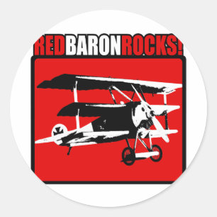 Sticker Rond Baron rouge Rocks !