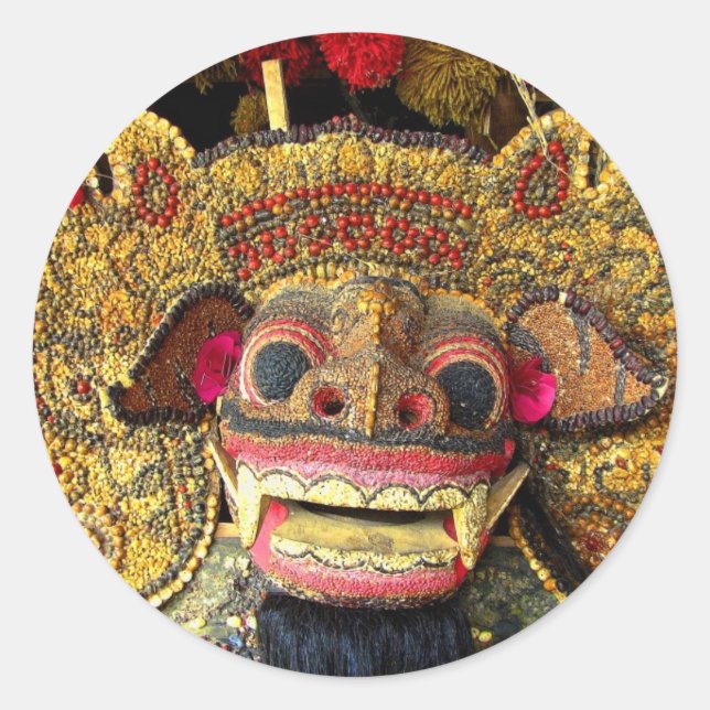 Sticker Rond Barong balinais 2 (Devant)