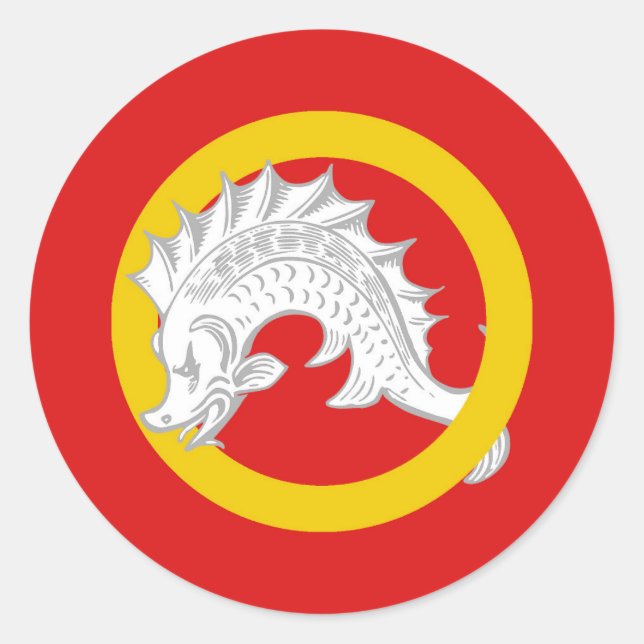 Sticker Rond Barony de l'Insigne Populace de Far West (Devant)