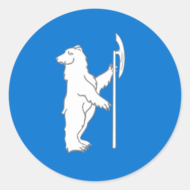 Sticker Rond Barony of Bjornsborg Badge Populace (Devant)