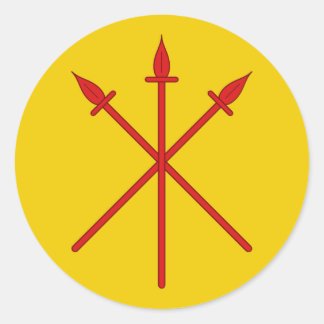 Sticker Rond Barony of Red Spears Populace Badge Classic Round