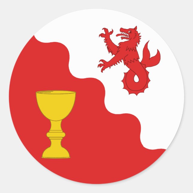 Sticker Rond Barony of Rising Waters Badge Populace (Devant)