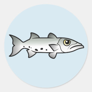 Sticker Rond Barracuda