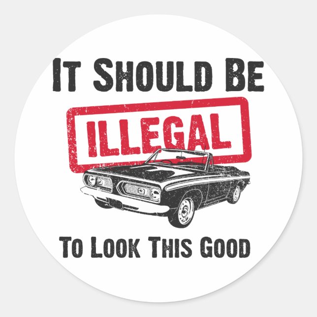 Sticker Rond Barracuda 1967 de Plymouth (Devant)