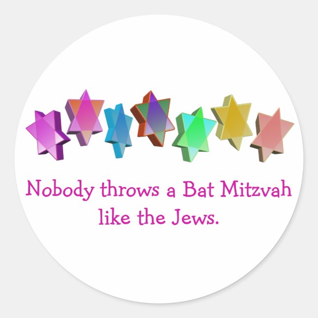 Sticker Rond Barre/Bat mitzvah (Devant)