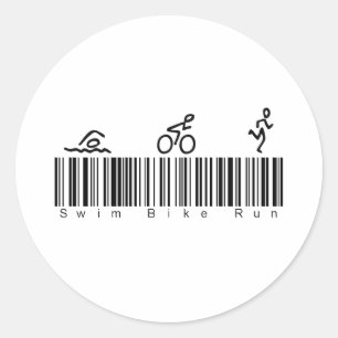 Sticker Rond Barre Code Swim Bike Run