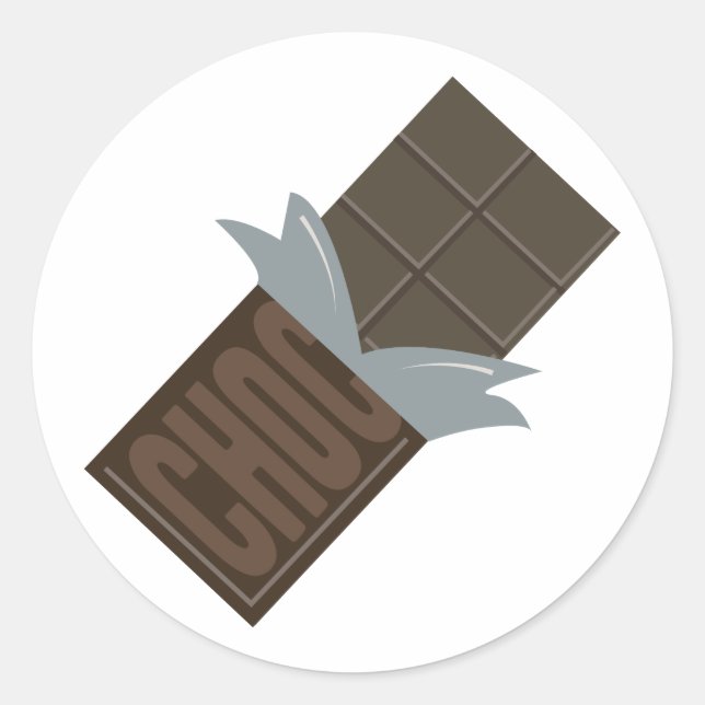Sticker Rond Barre de chocolat (Devant)