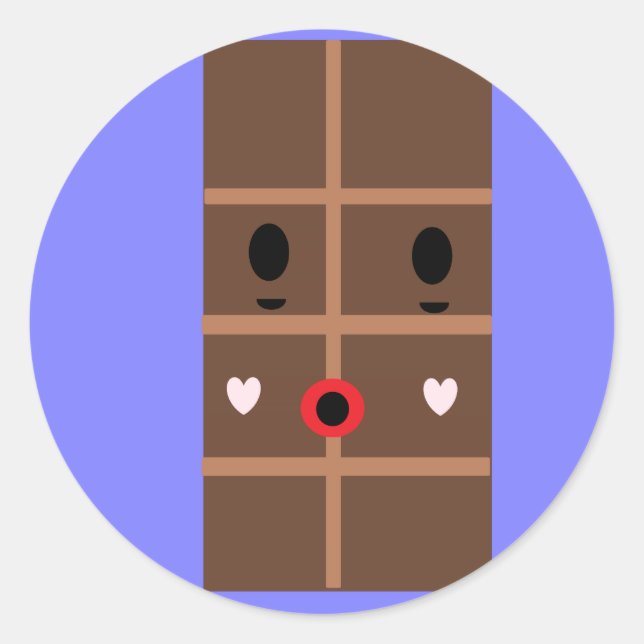 Sticker Rond Barre de chocolat Zombie (Devant)