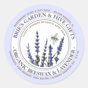 Sticker Rond Barre de lotion anti-moustiques Lavande de cire d'
