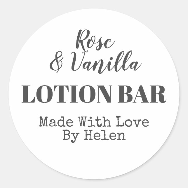 Sticker Rond Barre de lotion Rose simple et artisanale (Devant)