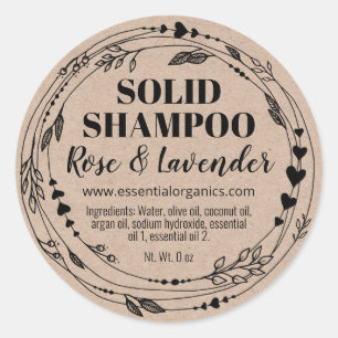 Sticker Rond Barre de shampooing en plastique feuilleté