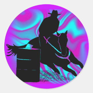 Sticker Rond Barrel Racer 203
