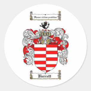STICKER ROND BARRETT FAMILLE CREST - BARRETT COAT D'ARMES