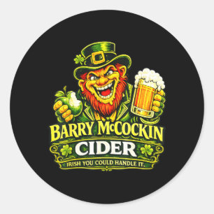 Sticker Rond Barry McCockiner McConconner Pub Irlandais Drôle S