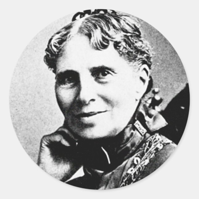 Sticker Rond Barton ~ Clara Fondateur Croix-Rouge américaine (Devant)