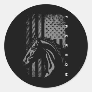 Sticker Rond Basbo Uni-kids Black Flag Print - Équitation