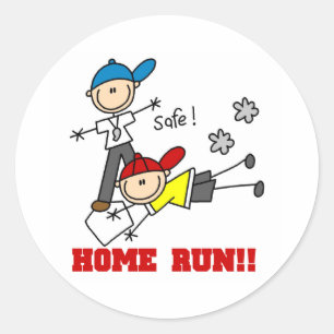 Sticker Rond Base-ball coup de circuit