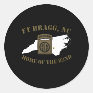 Sticker Rond Base militaire de Fort Bragg-Fayettevillenc