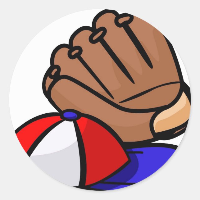 Sticker Rond baseball (Devant)