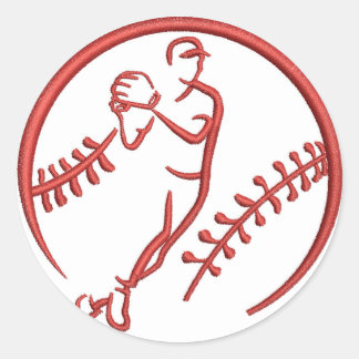 Sticker Rond baseball