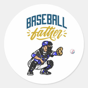 Sticker Rond Baseball