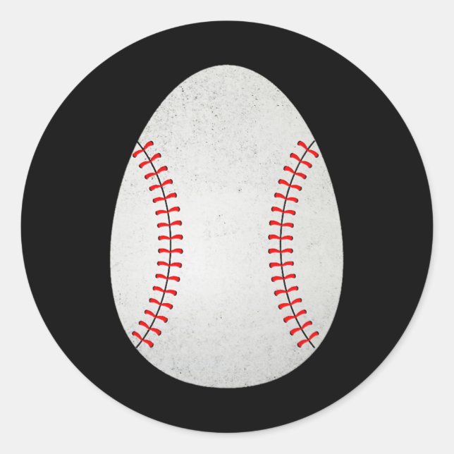 Sticker Rond Baseball des oeufs de Pâques Garçons de Pâques (Devant)