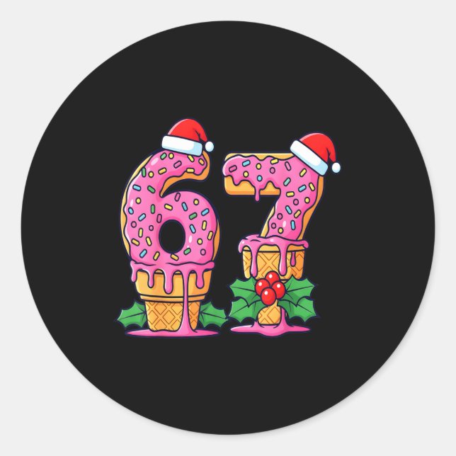 Sticker Rond Baseball Drip Ice Cream 67 Baseball Lifestyle 101  (Devant)