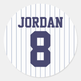 Sticker Rond Baseball Jersey - Sports Thème Anniversaire