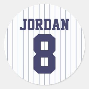 Sticker Rond Baseball Jersey - Sports Thème Anniversaire