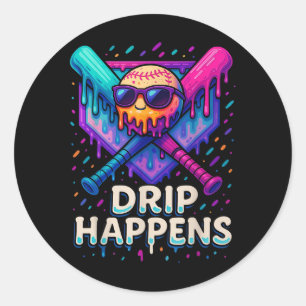 Sticker Rond Baseball Lifestyle 101 Vêtements Jeune Baseball Dr