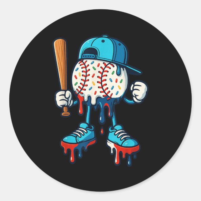 Sticker Rond Baseball Lifestyle 101 Vêtements Jeune Baseball Dr (Devant)