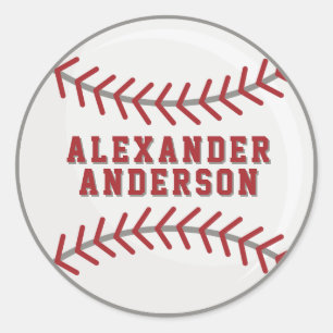 Sticker Rond Baseball Personnaliser 
