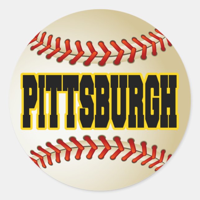STICKER ROND BASEBALL PITTSBURGH (Devant)