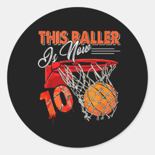 Sticker Rond Baseball pour 10ème anniversaire