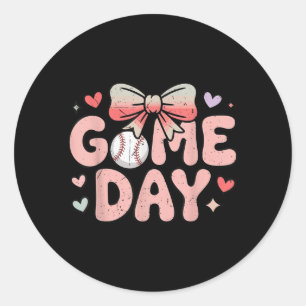 Sticker Rond Baseball pour tout-petits Sœur Fille Jeunesse Jour
