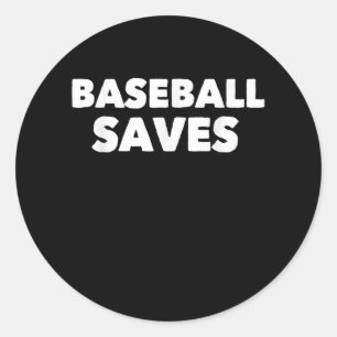 Sticker Rond Baseball Saves Cool Softball USA Sports Player