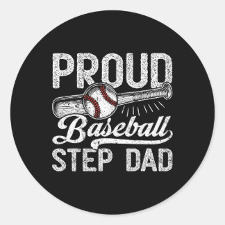 Sticker Rond Baseball Stepdad