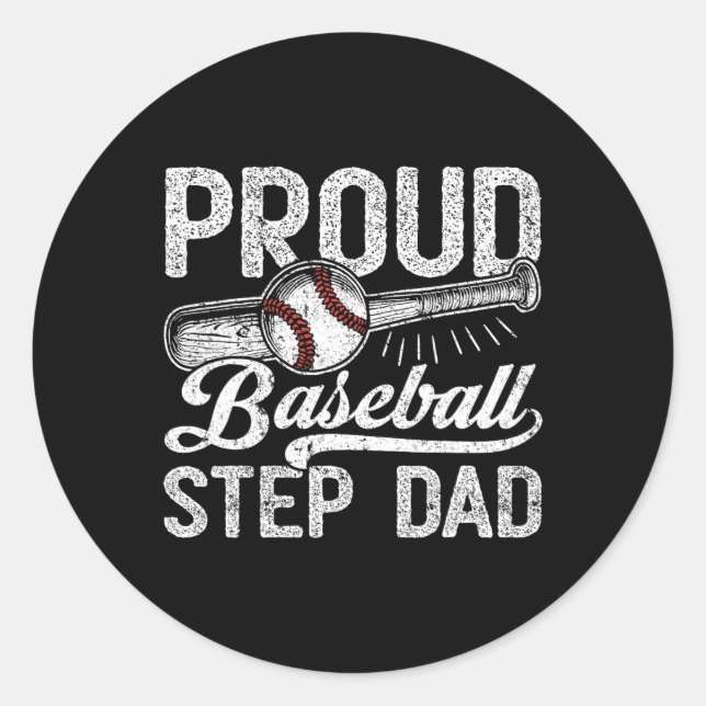 Sticker Rond Baseball Stepdad (Devant)