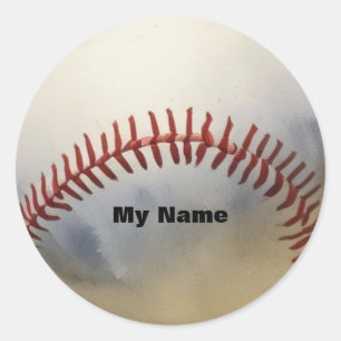 Sticker Rond Baseball Votre Nom